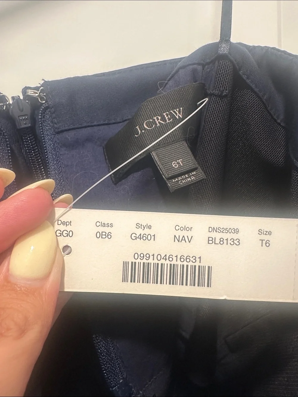 NWT J. Crew Strapless Navy Sweetheart Midi Dress
